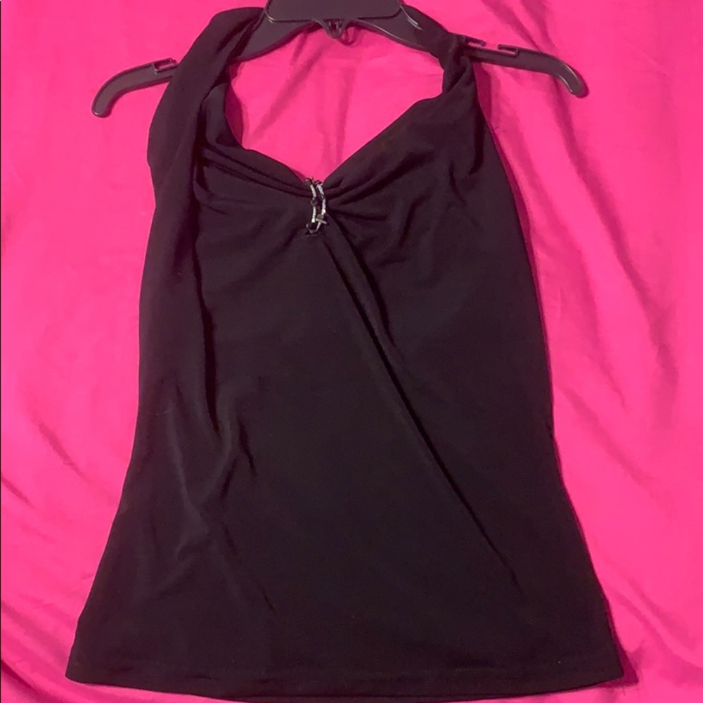 Halter top A. Byer black soft fabric
